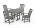 POLYWOOD Cottage 5-Piece Round Farmhouse Dining Set in Slate Grey
