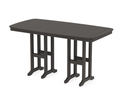 POLYWOOD Nautical 37" x 72" Counter Table in Vintage Coffee