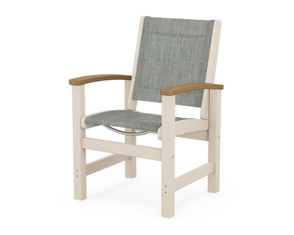 POLYWOOD Coastal Dining Chair in Sand / Natural / Birch