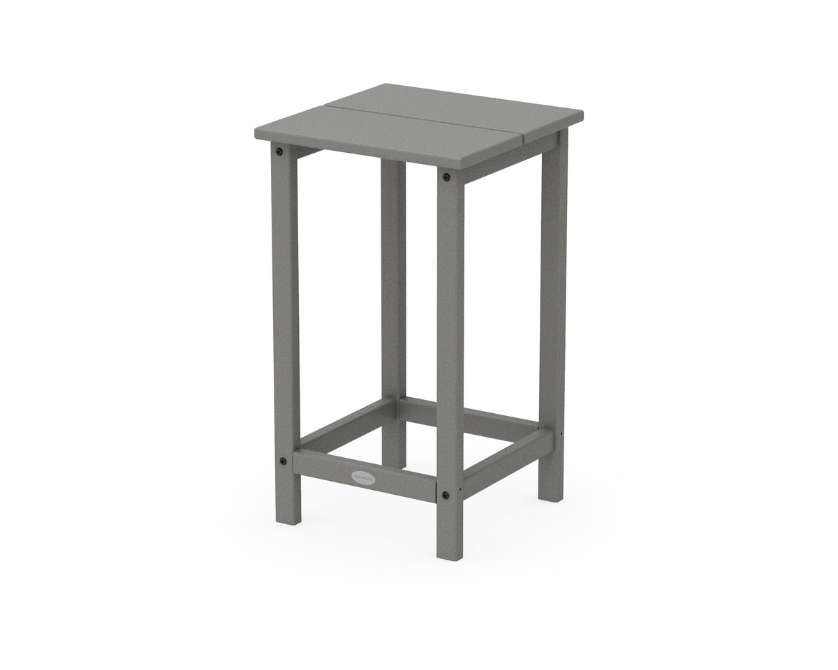 POLYWOOD Studio Square Counter Side Table in Slate Grey