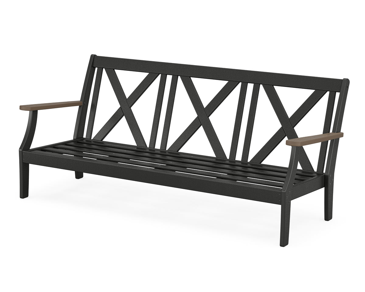 POLYWOOD Braxton Deep Seating Sofa Frame in Black / Kona