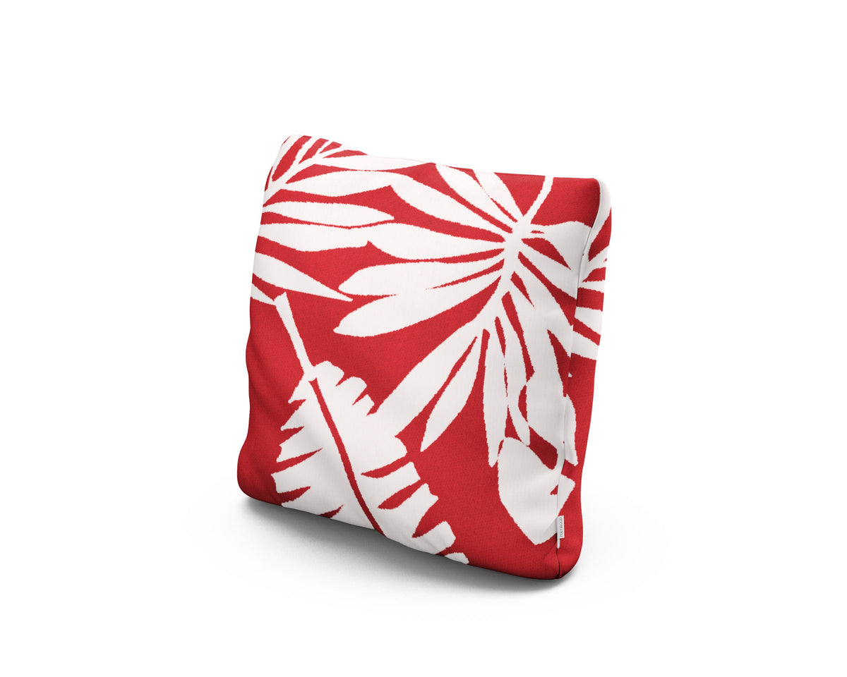 POLYWOOD 16" Outdoor Throw Pillow in Leaf Crimson
