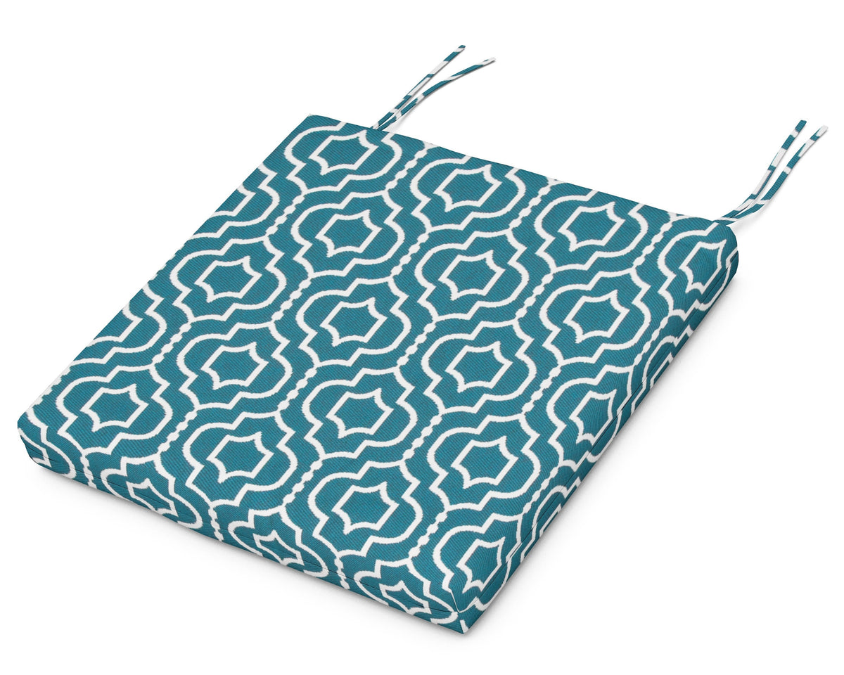 POLYWOOD Acadia Dining Arm Seat Pad in Tensil Lagoon
