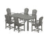 POLYWOOD Palm Coast 7-Piece Parsons Dining Set in Slate Grey