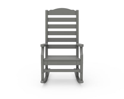 Additional angle of the POLYWOOD Savannah Rocking Chair in Slate Grey