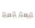 POLYWOOD Chinoiserie 6-Piece Chaise Set with Umbrella Stand Accent Table in Sand