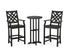 POLYWOOD Country Living Wovendale 3-Piece Farmhouse Bar Set in Black