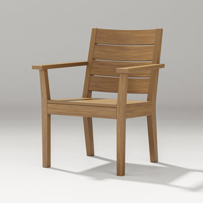 POLYWOOD Latitude Dining Arm Chair in Natural