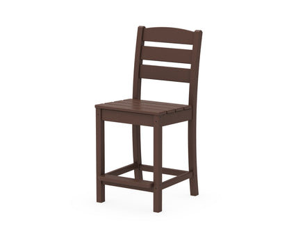 POLYWOOD Lakeside Counter Side Chair in Mahogany