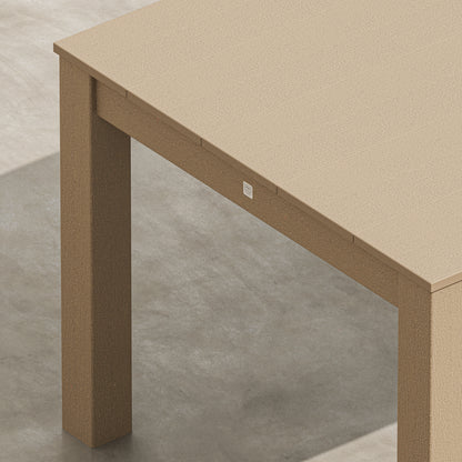 Angled view of the POLYWOOD 84" Parsons Dining Table in Vintage Sahara