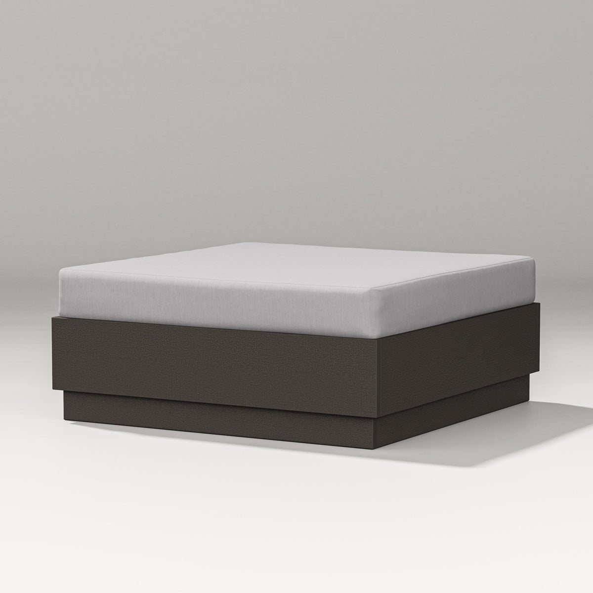 POLYWOOD Elevate Lounge Ottoman in Vintage Coffee / Granite