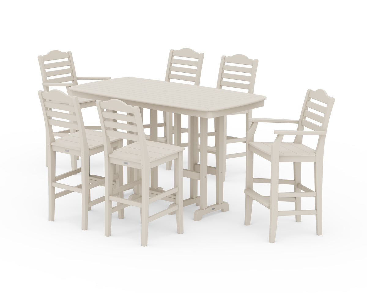 POLYWOOD Savannah 7-Piece Bar Set in Sand