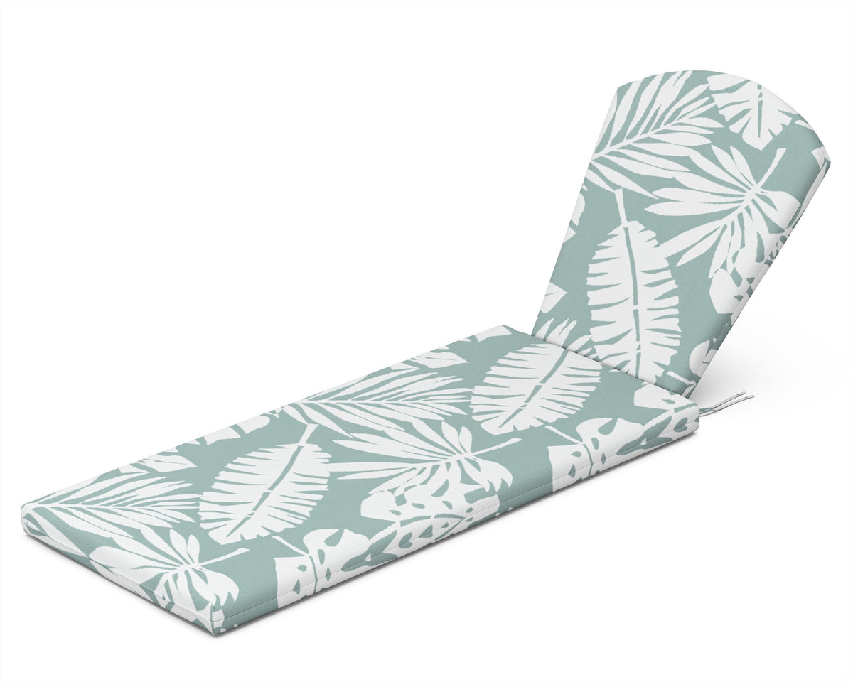 POLYWOOD Chaise Cushion in Leaf Glacier Spa