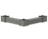 POLYWOOD 72" Nautical L-Shaped Planter Storage Bench Corner Set - Large in Slate Grey