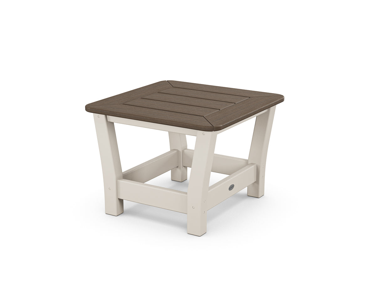 POLYWOOD Harbour Slat End Table in Sand / Kona