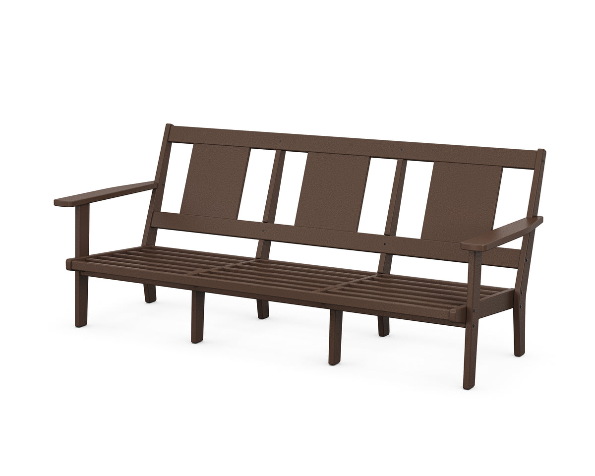 POLYWOOD Prairie Deep Seating Sofa Frame in Mahogany