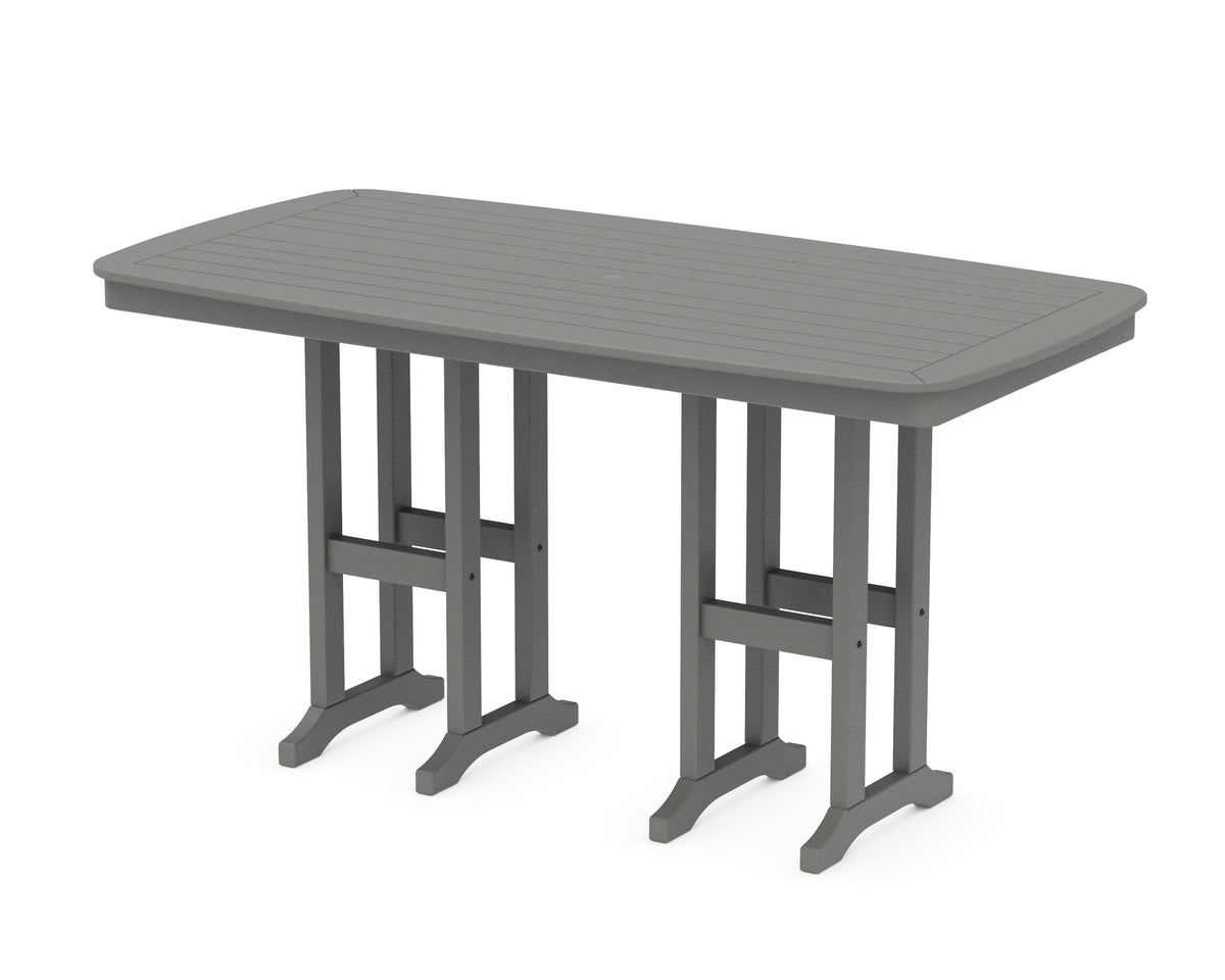 POLYWOOD Nautical 37" x 72" Counter Table in Slate Grey