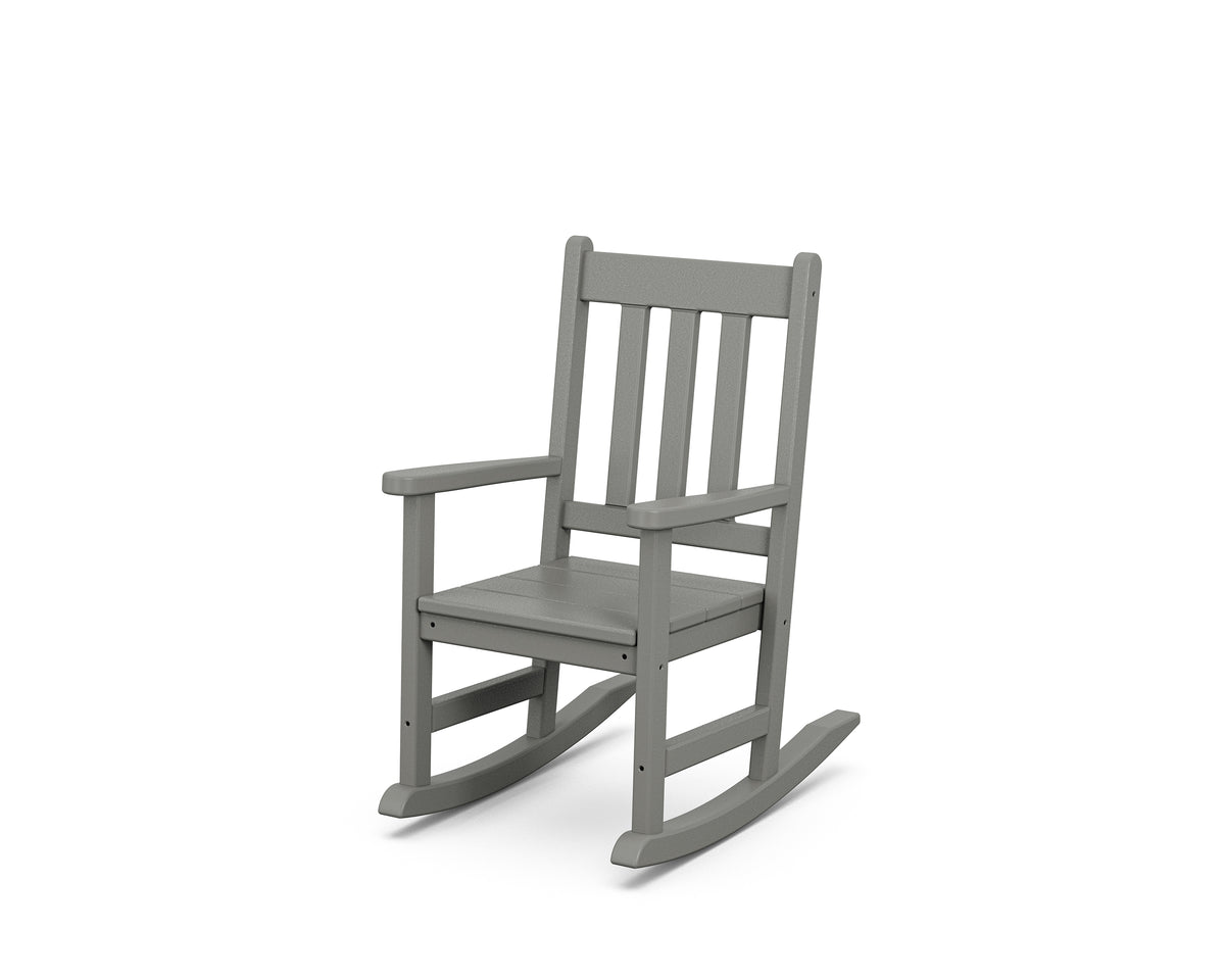 POLYWOOD Kids Vineyard Rocking Chair in Slate Grey