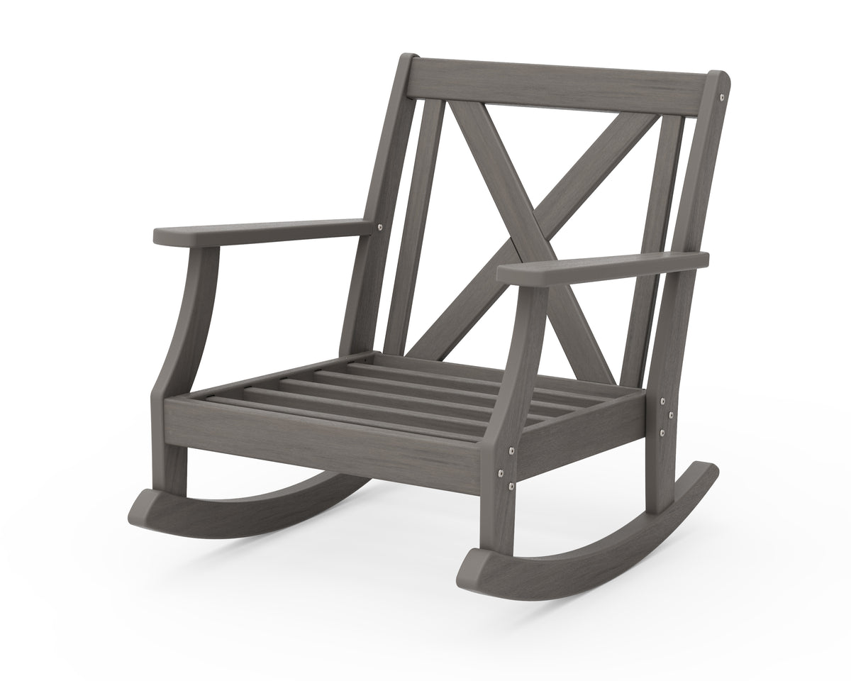 POLYWOOD Braxton Deep Seating Rocking Chair Frame in Driftwood