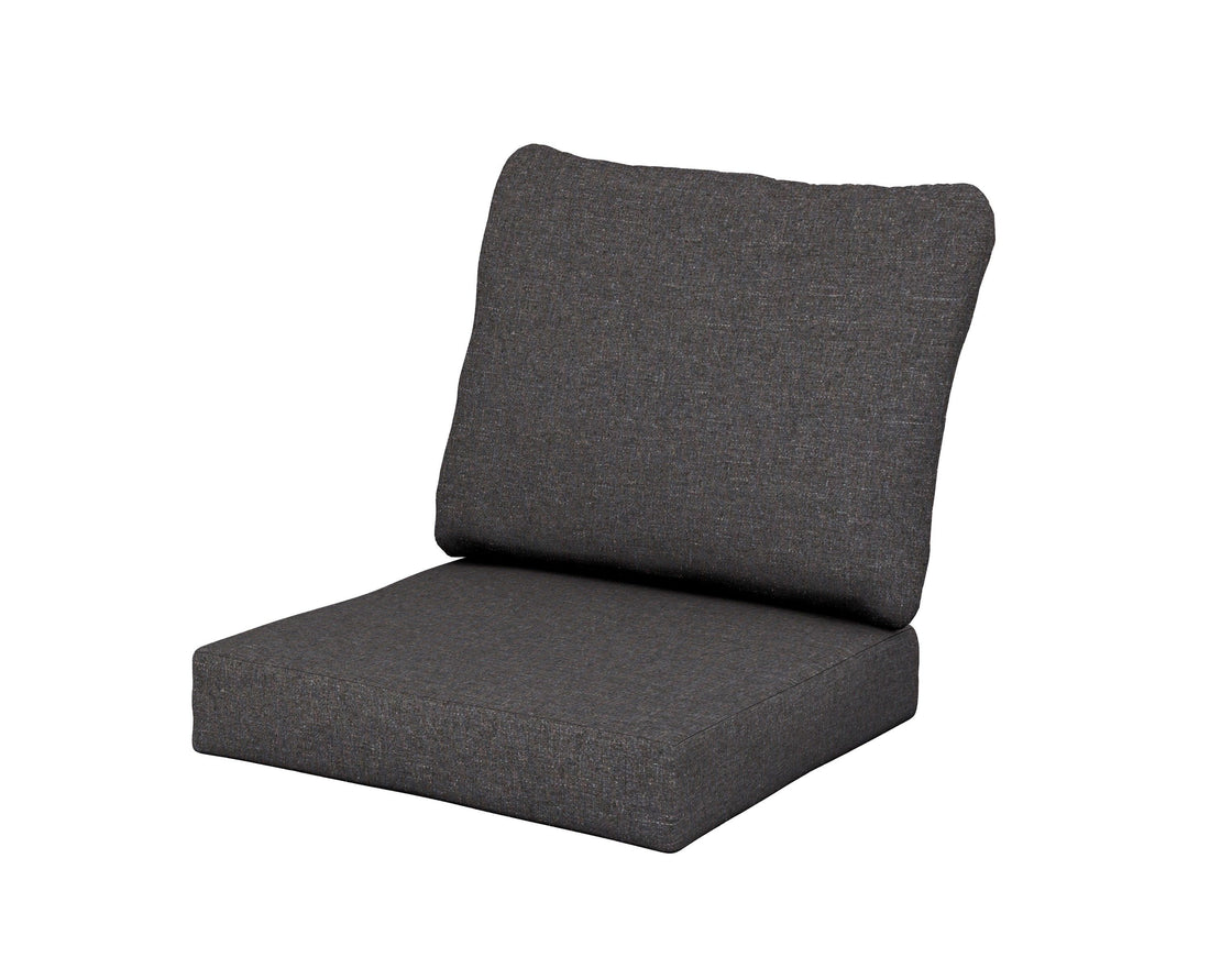 POLYWOOD Baffle Seat/Back Cushion in Ash Charcoal