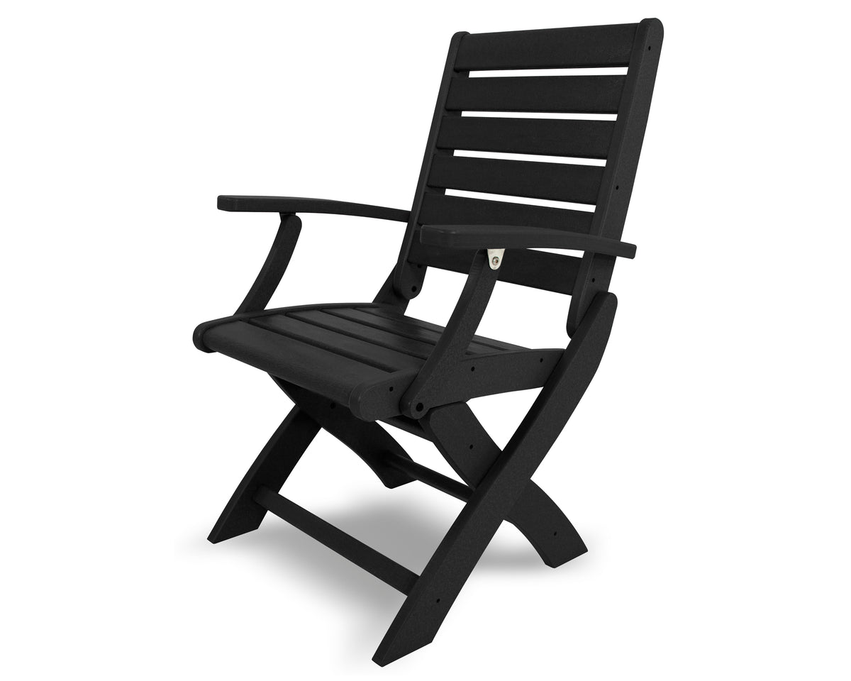 POLYWOOD Signature Folding Chair in Black