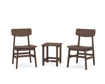 POLYWOOD Modern Studio Urban Chair 3-Piece Seating Set in Mahogany