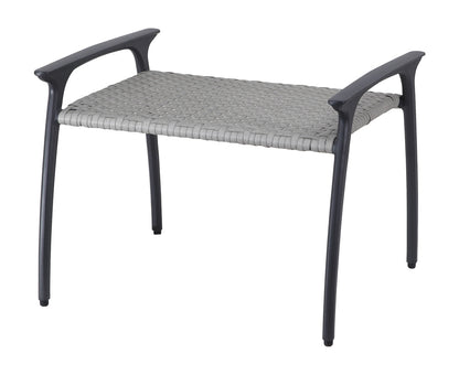 Gensun Amari Woven Ottoman in Carbon