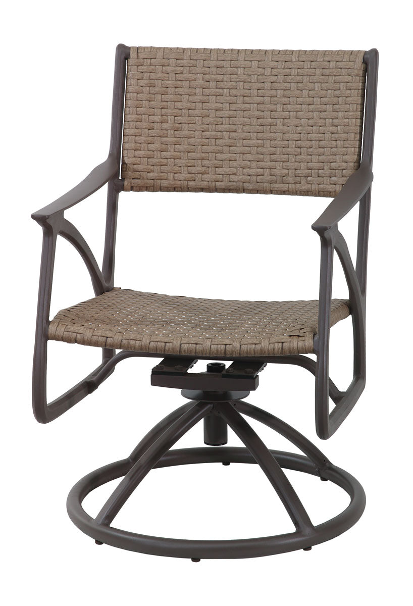 Gensun Amari Woven Swivel Rocker in Carbon