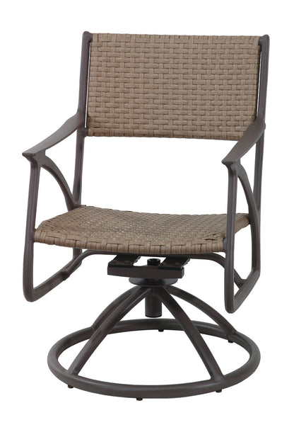 Gensun Amari Woven Swivel Rocker in Carbon