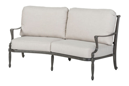 Gensun Bel Air Curved Loveseat in Midnight Gold