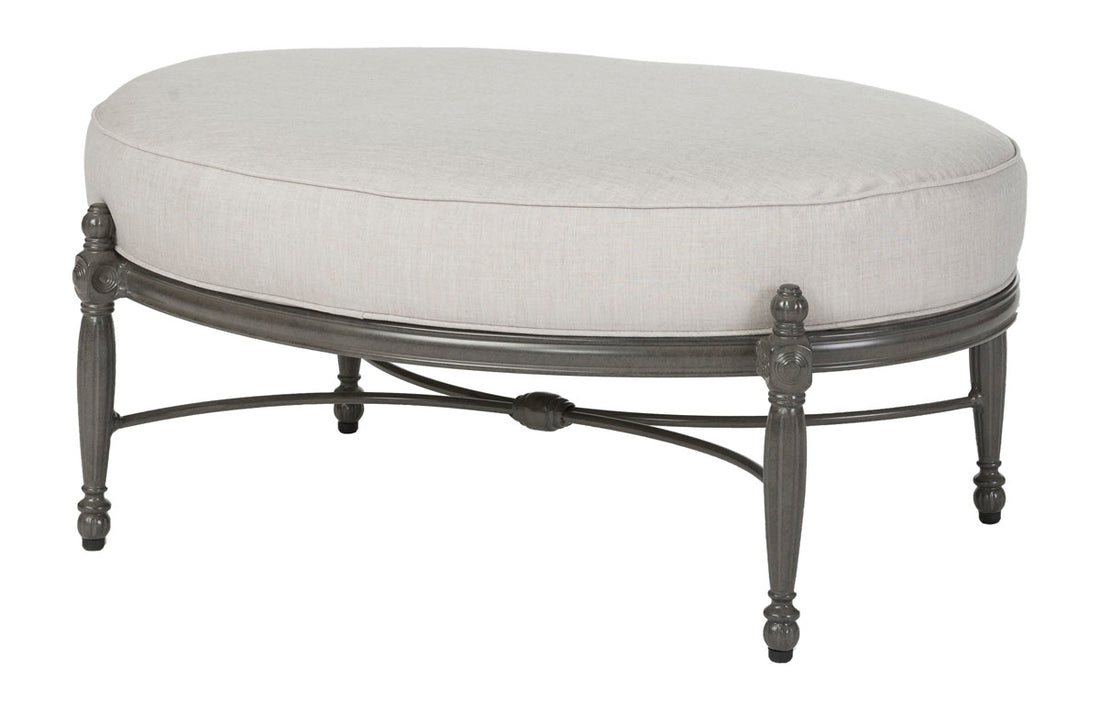 Gensun Bel Air Oval Ottoman in Midnight Gold