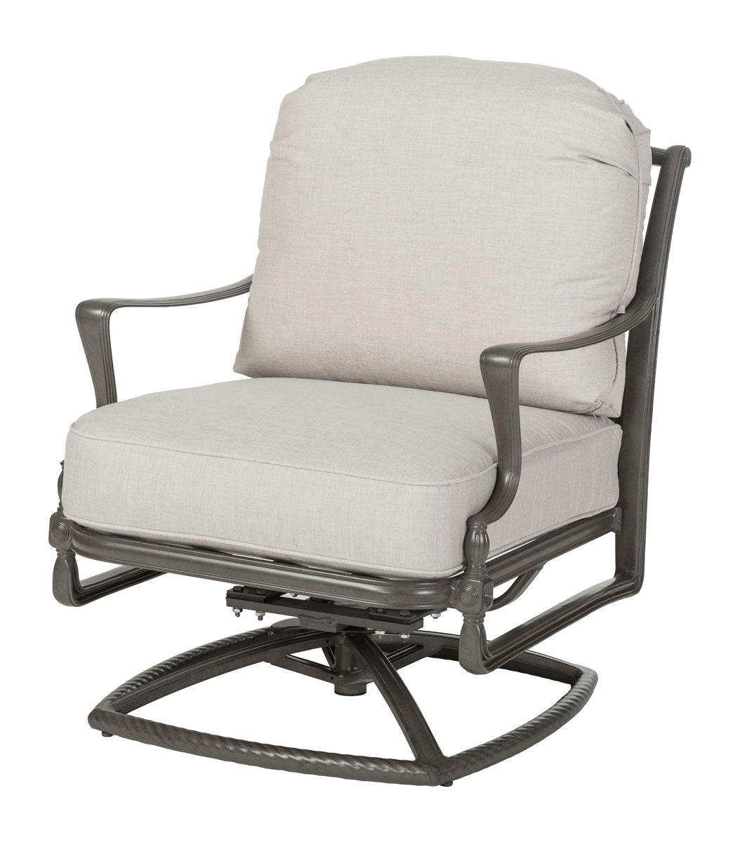 Gensun Bel Air Swivel Rocking Lounge Chair in Midnight Gold