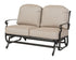 Gensun Bella Vista Cushion Loveseat Glider in Midnight Gold
