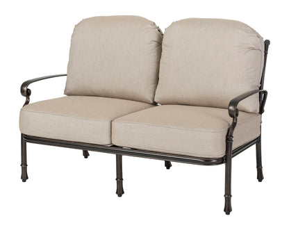 Gensun Bella Vista Cushion Loveseat in Midnight Gold