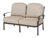 Gensun Bella Vista Cushion Loveseat in Midnight Gold