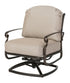Gensun Bella Vista Cushion Swivel Rocking Lounge Chair in Midnight Gold