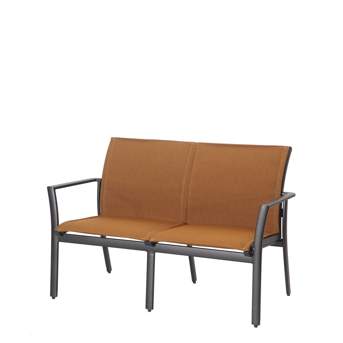Gensun Echelon Padded Sling Loveseat in Carbon