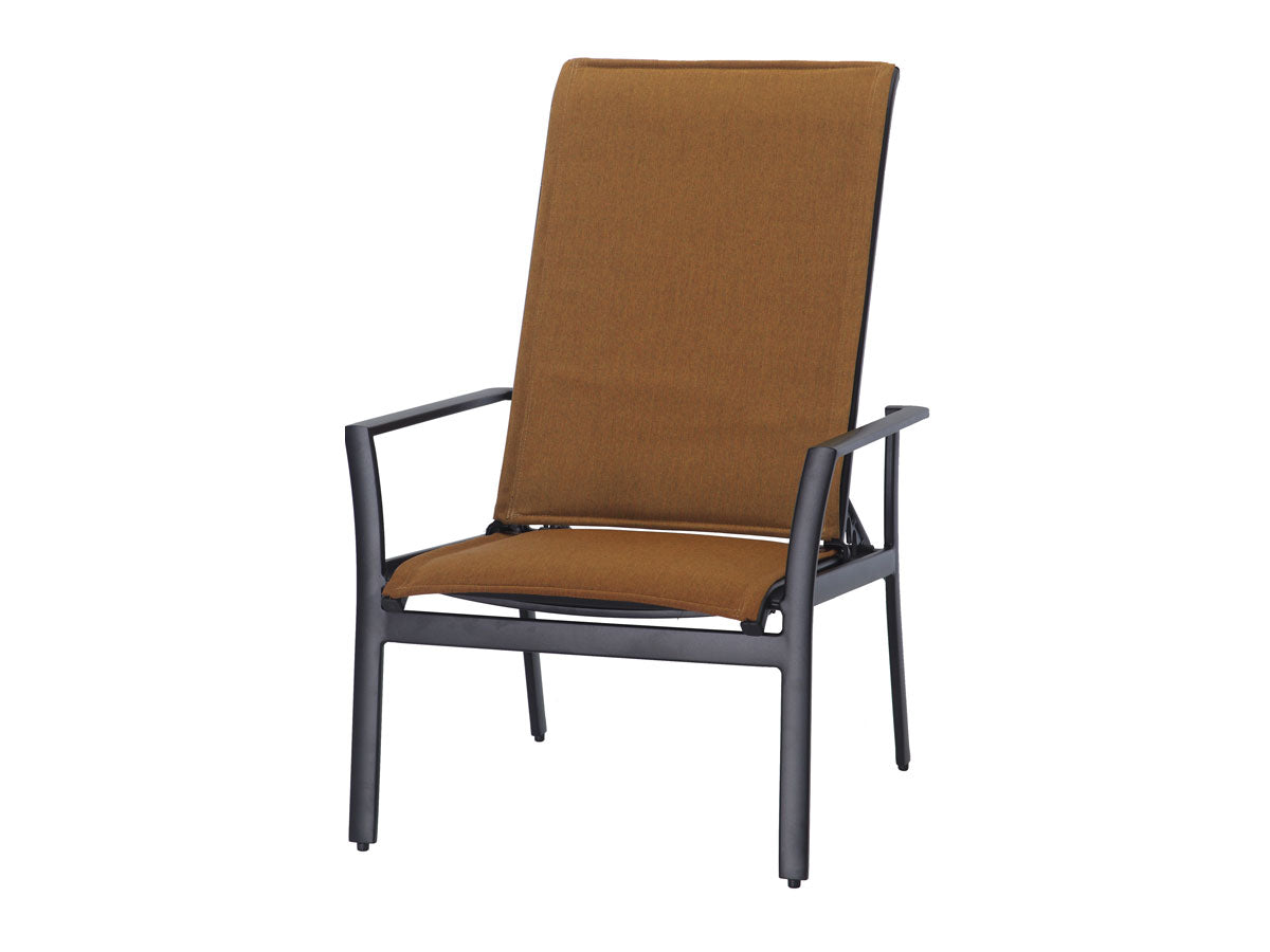 Gensun Echelon Padded Sling Reclining Chair in Carbon