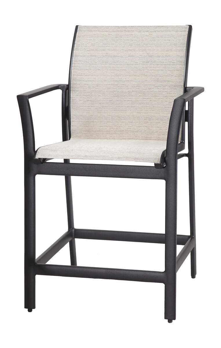 Gensun Echelon Sling Stationary Balcony Stool in Carbon