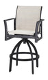 Gensun Echelon Sling Swivel Bar Stool in Carbon