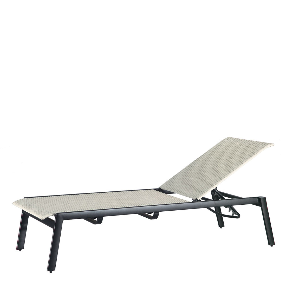 Gensun Echelon Woven Chaise Lounge (stacking) in Carbon