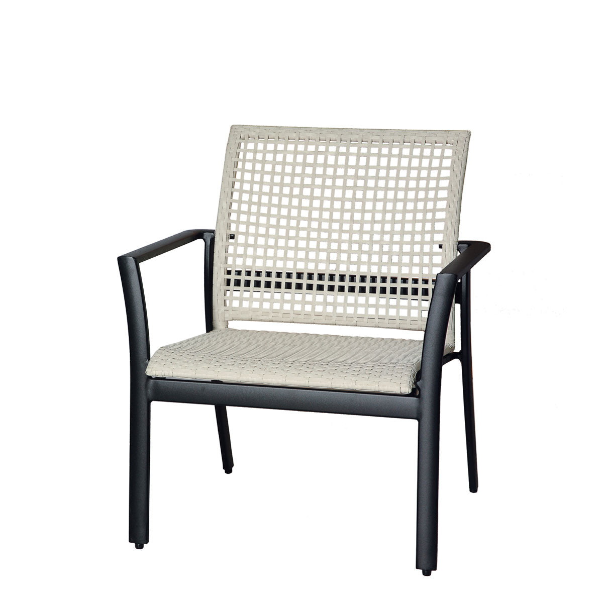 Gensun Echelon Woven Lounge Chair (stacking) in Carbon