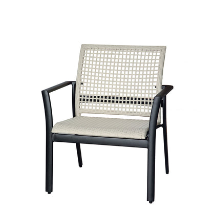 Gensun Echelon Woven Lounge Chair (stacking) in Carbon