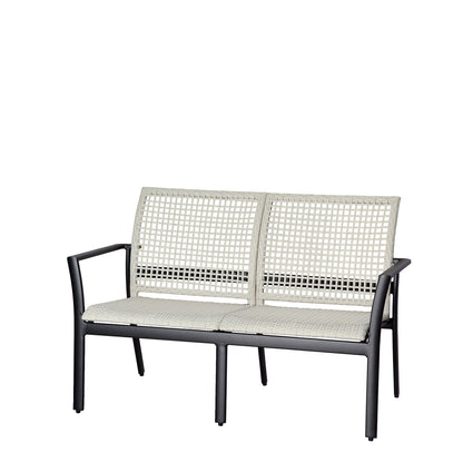 Gensun Echelon Woven Loveseat in Carbon