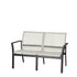 Gensun Echelon Woven Loveseat in Carbon