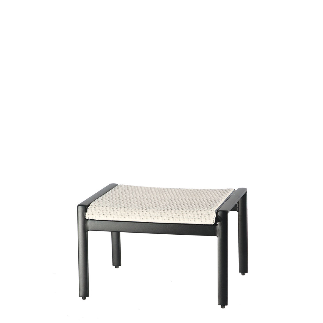 Gensun Echelon Woven Ottoman in Carbon