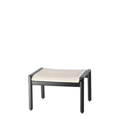 Gensun Echelon Woven Ottoman in Carbon