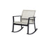 Gensun Echelon Woven Rocking Lounge Chair in Carbon