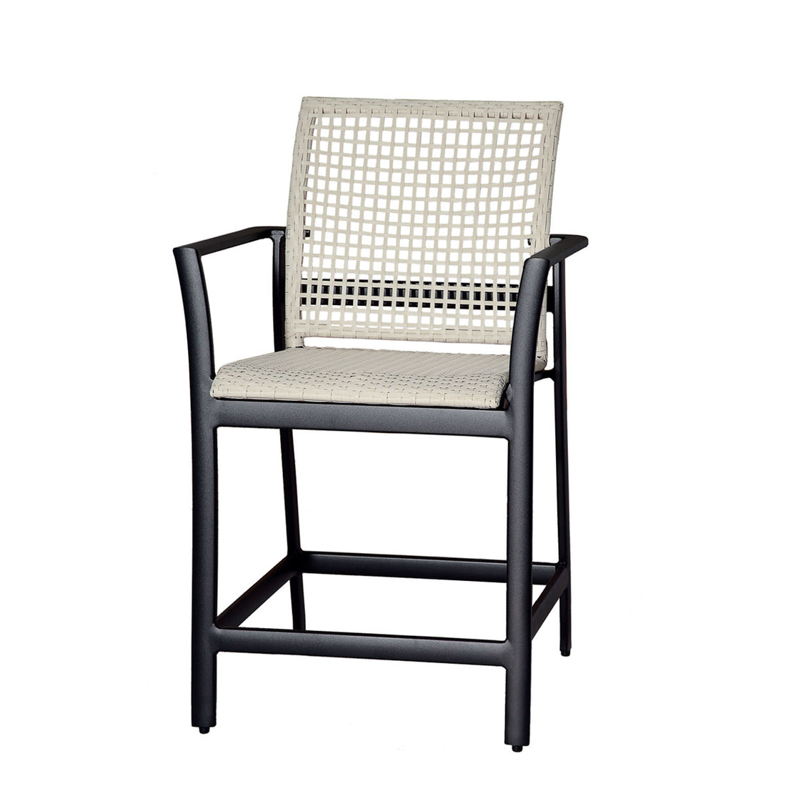 Gensun Echelon Woven Stationary Balcony Stool in Carbon
