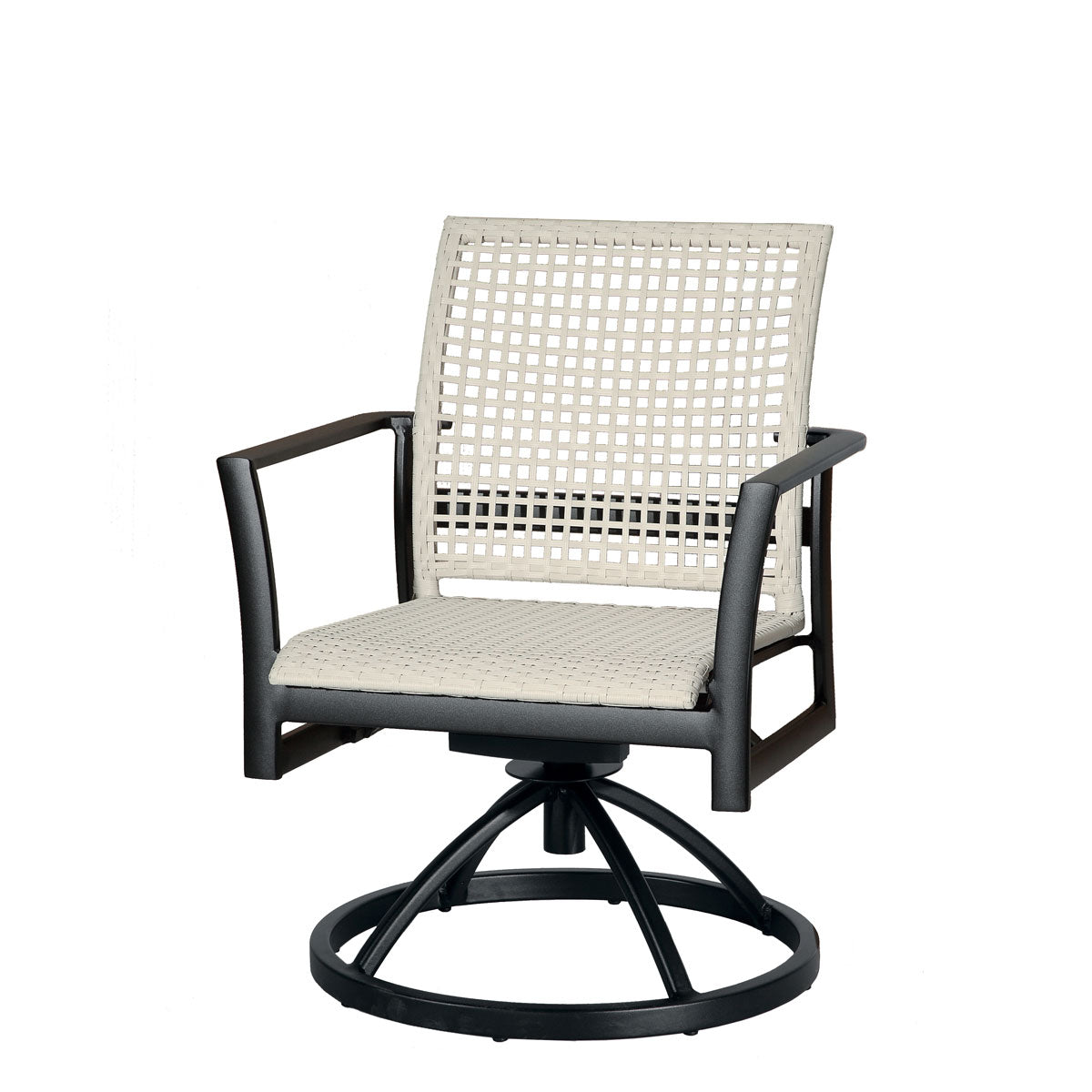 Gensun Echelon Woven Swivel Rocker in Carbon